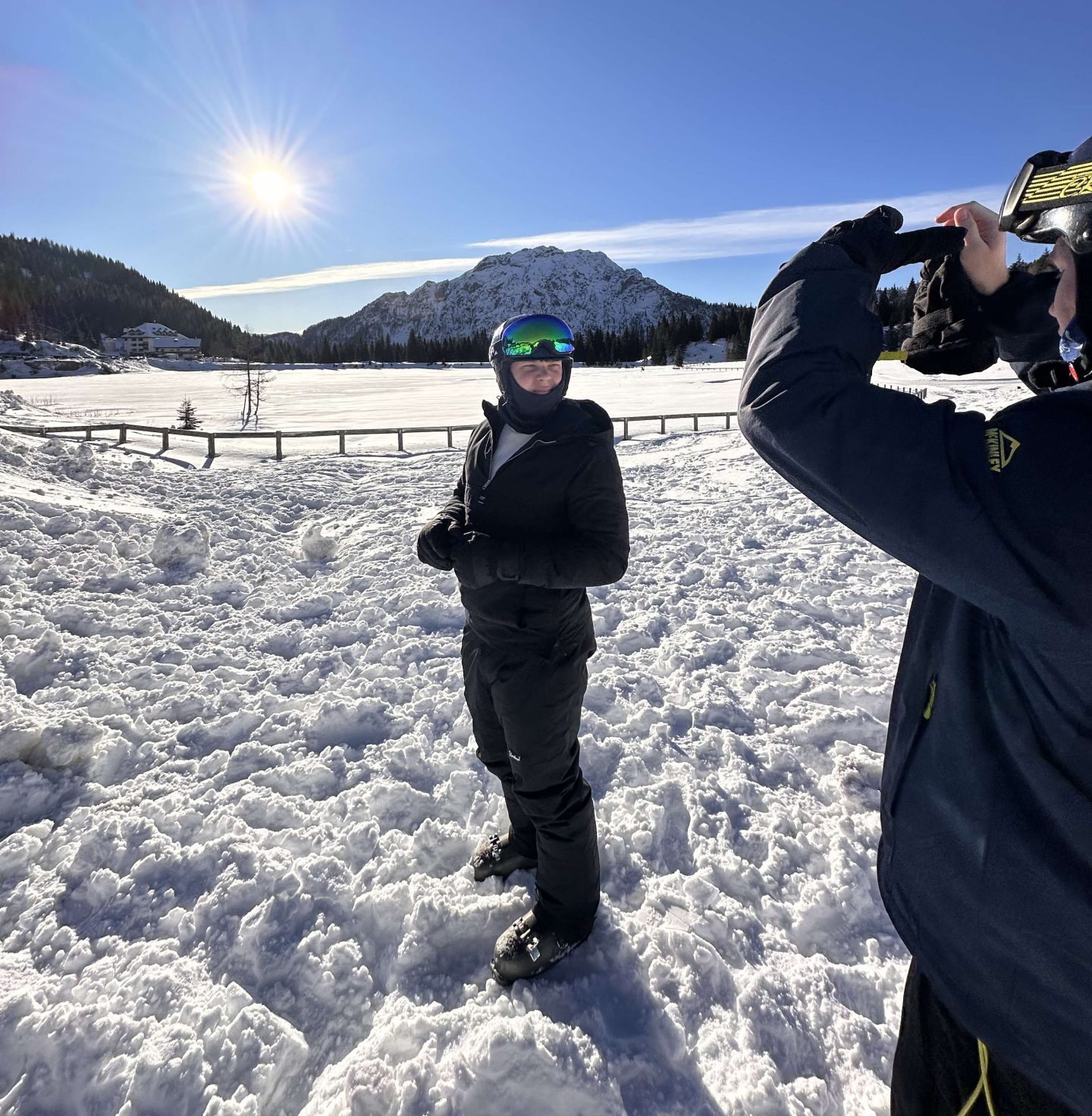 elev på skitur